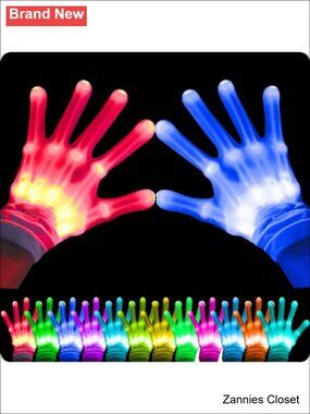 👻 WEICHUANGXIN LED Light-Up Gloves for Kids Halloween Christmas